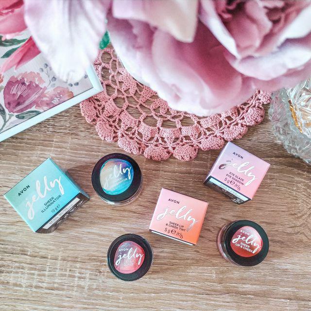 Avon jelly cien do powiek rozświetlacz róż Żelowy 