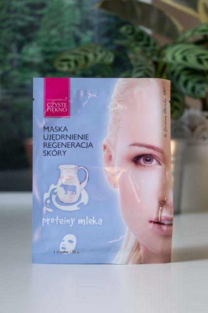 Estetica Czyste Piękno, Maseczka do twarzy w płacie, Ujędrnienie, Regeneracja skóry, Proteiny mleka