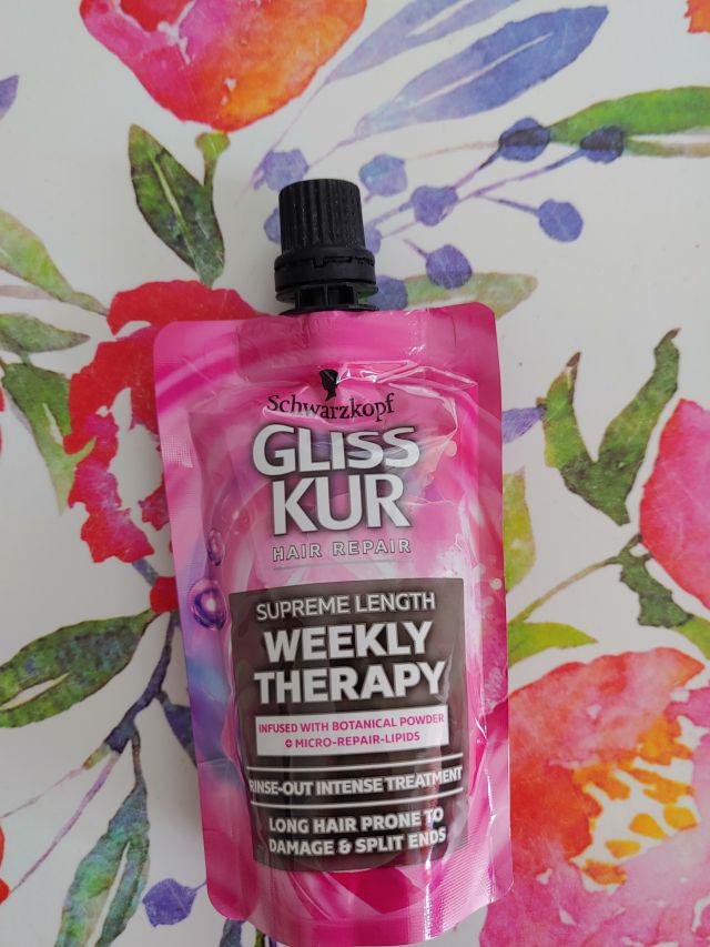 Schwarzkopf Gliss Kur, Hair Repair, Weekly Therapy, Intensywna odżywka do włosów, Do włosów długich podatnych na zniszczenia i rozdwajanie