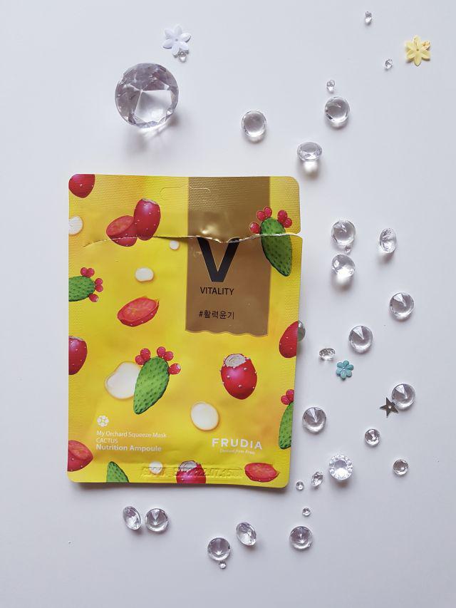 Frudia Maska do twarzy w płacie, My Orchard Squeeze Mask, Cactus, Nutrition Ampoule, Vitality