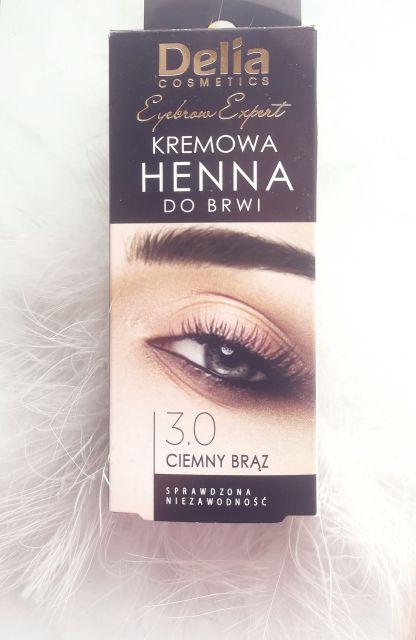 Delia Henna do brwi, Kremowa, nr 3.0 Ciemny brąz