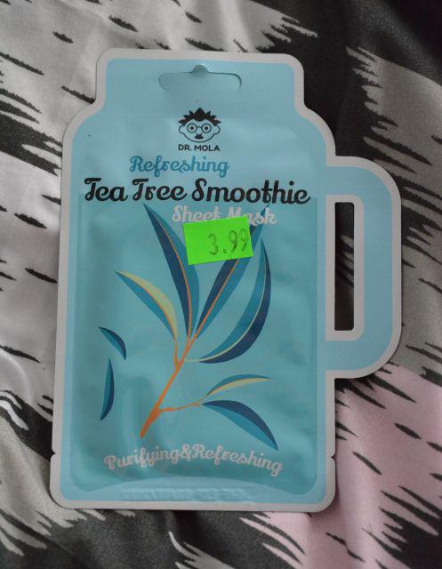 Dr. Mola Maska do twarzy w płacie, Tea Tree Smoothie, Refreshing