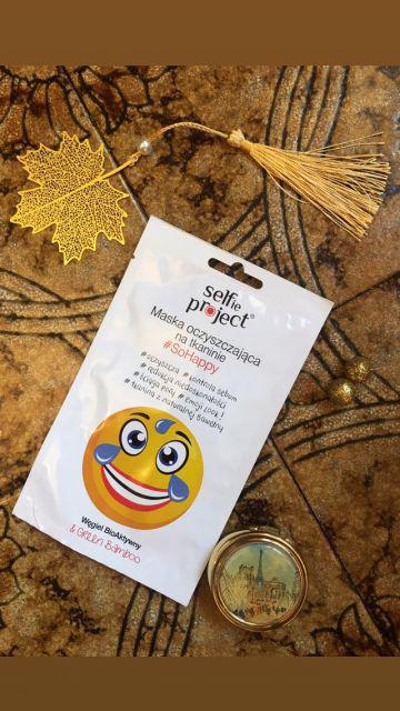 Selfie Project Maska do twarzy na tkaninie, Oczyszczająca, #SoHappy