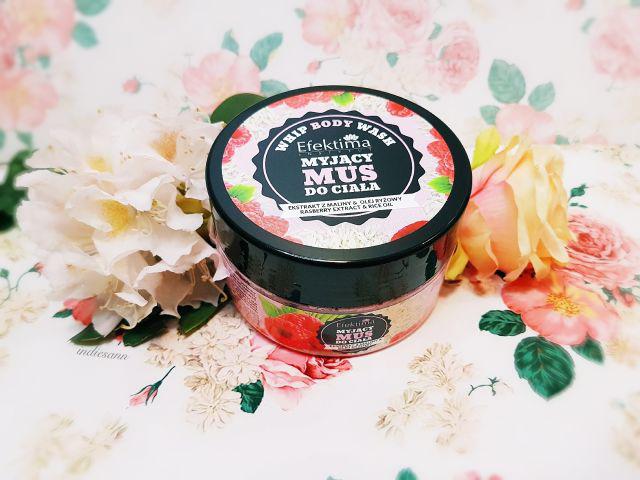 Malinowa pianka/mus do mycia ciała z olejem ryżowy od Efektima