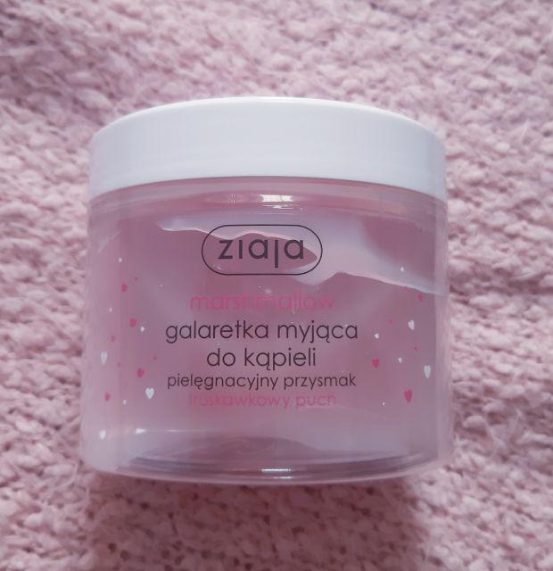 Ziaja Pielęgnacyjny Przysmak, Marshmallow, Galaretka myjąca do kąpieli, Truskawkowy puch