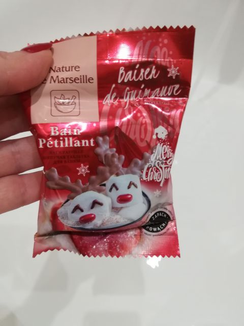 Nature de Marseille Pastylka do kąpieli, Musująca, Słodkie pianki