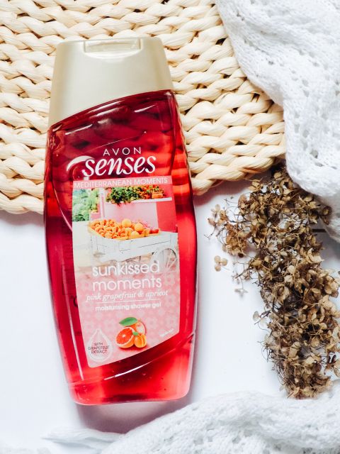 Avon Senses, Żel pod prysznic, Sunkissed Moments, Różowy grejpfrut i morela