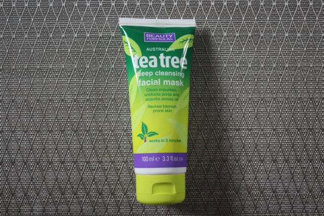 Beauty Formulas Maska do twarzy, Glinkowa, Głęboko oczyszczająca, Tea Tree