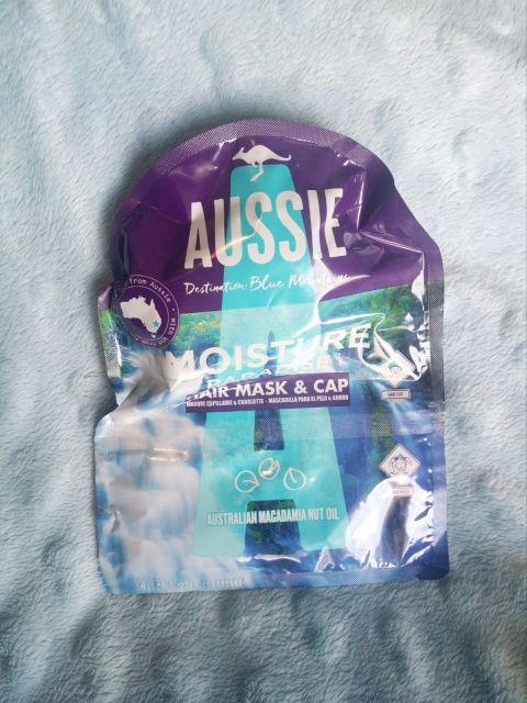 Aussie Moisture Paradise, Maska do włosów z czepkiem, Z olejkiem z orzechów macadamia