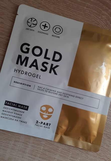 Mascot Europe Maska do twarzy w płacie, Hydrożelowa, Gold Mask, Łagodząca i zmiękczająca, pomaga zregenerować suchą skórę