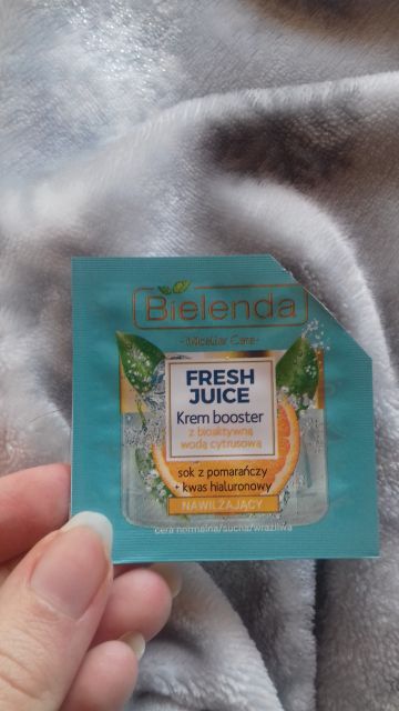 Bielenda Fresh Juice, Krem booster, Nawilżajacy, Z bioaktywną wodą cytrusową, sok z pomarańczy + kwas hialurownowy
