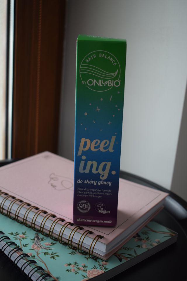 OnlyBio Hair Balance, Peeling do skóry głowy, Formuła z białą glinką, pestkami moreli i kwasem mlekowym 