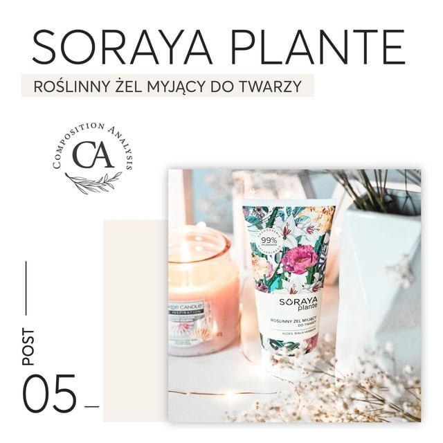 Soraya Plante, Roślinny żel myjący do twarzy, Aloes i biała herbata