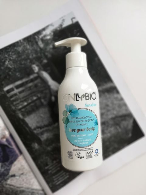 OnlyBio Emulsja do higieny intymnej sensitive kwas mlekowy aloes