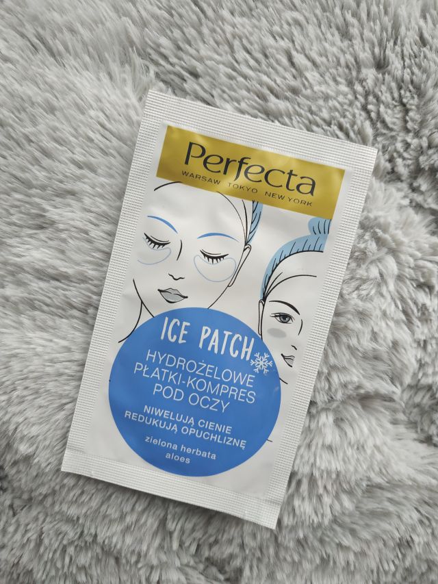 Perfecta Ice Patch, Hydrożelowe płatki kompres pod oczy przeciw cieniom i opuchliźnie, Zielona herbata i aloes