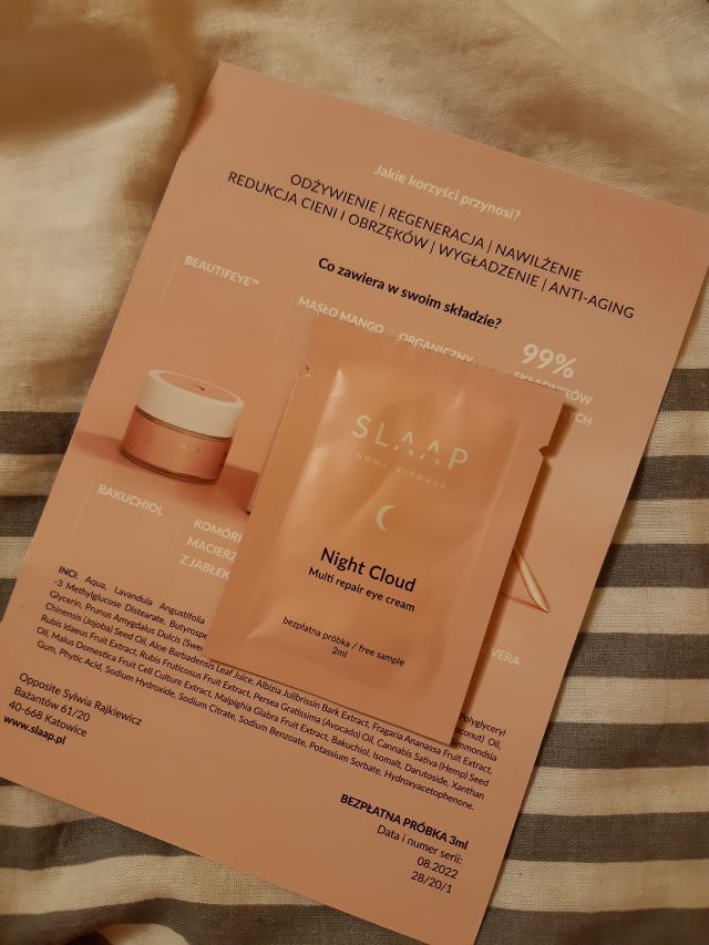 Slaap krem na noc