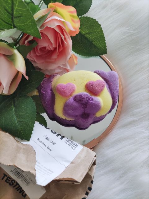 LUSH Kostka do kąpieli, Bubble Bar, Puppy Love