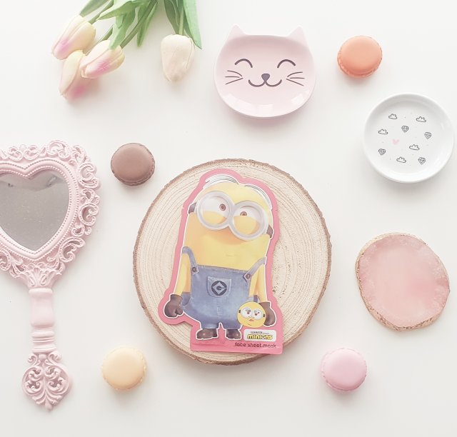 Topbrands Europe B.V. Minions, Maska do twarzy w płacie, Face Sheet Mask, Z sokiem z ogórka, Nawilżająca