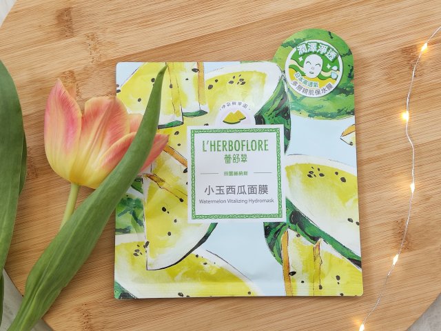 L'Herboflore Maska do twarzy w płacie, Witalizująca, Watermelon