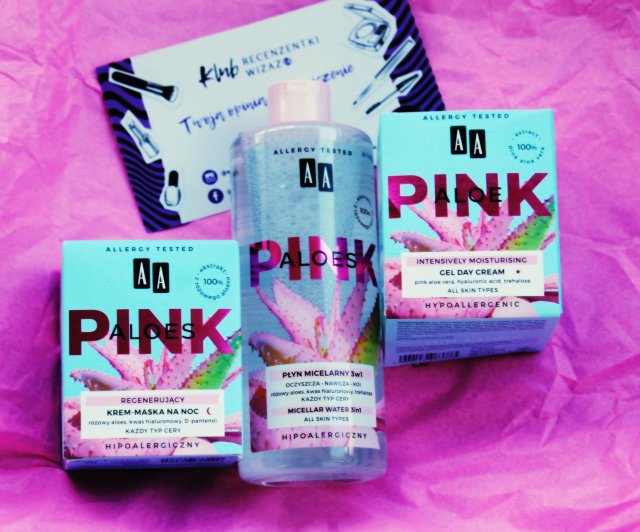 AA Pink Aloe, Krem-żel do twarzy, Intensywnie, Nawilżający, Na dzień, Każdy typ cery