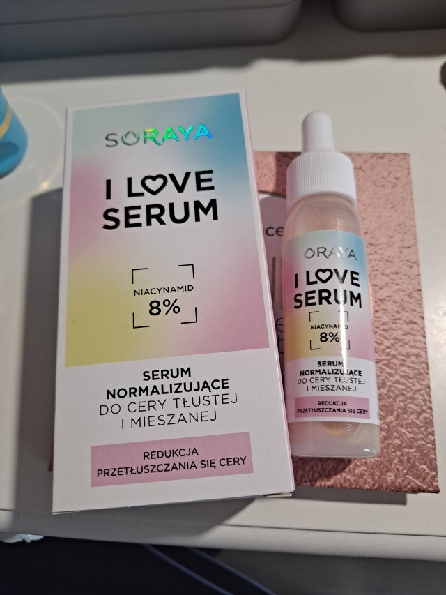 Soraya I Love Serum, Serum do twarzy, Normalizujące, Do cery tłustej i mieszanej, Niacynamid 8%, Redukcja przetłuszczania się cery