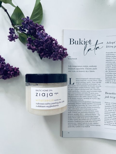 Ziaja Baltic Home Spa, Witalizacja, Peeling do ciała, Cukrowo-solny, Z efektem wygładzenia, Morela ume