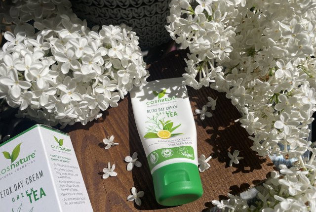 Cosnature Naturkosmetik, Krem do twarzy, Naturalny, Detox, Na dzień, Z zieloną herbatą