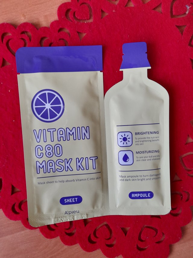 A'pieu Maska do twarzy w płacie, Vitamin C80 Mask Kit