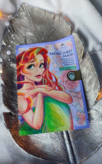 Disney Beauty & Care Maska do twarzy w płacie, Ariel