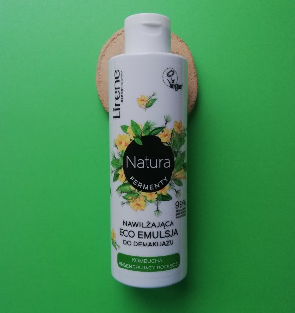 Lirene Natura Fermenty, Eco emulsja do demakijażu, Nawilżająca, Kombucha i rooibos 