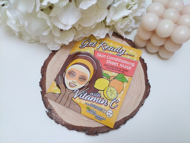 Mascot Europe Maska do twarzy w płacie, Skin Conditioning Sheet Mask, Get Ready…, Z witaminą C