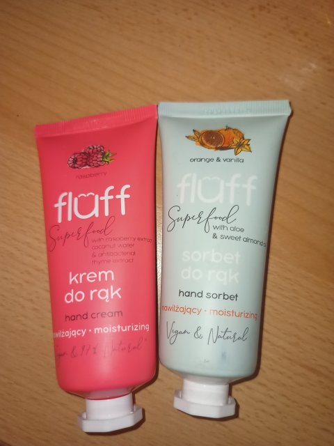 Fluff Superfood, Sorbet do rąk, Orange & Vanilla, Nawilżający