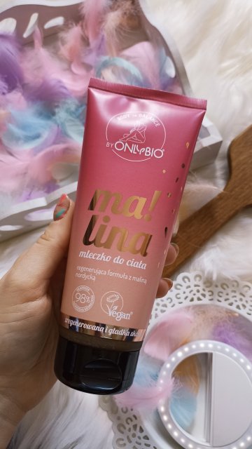OnlyBio Body in Balance, Mleczko do ciała, Ma!lina, Malina nordycka, Regenerująca formuła