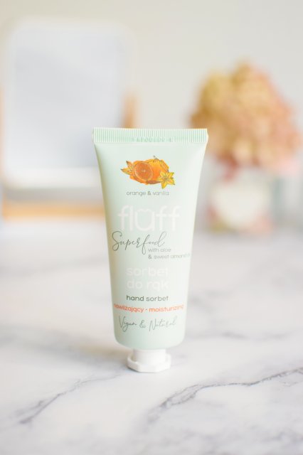 Fluff Superfood, Sorbet do rąk, Orange & Vanilla, Nawilżający