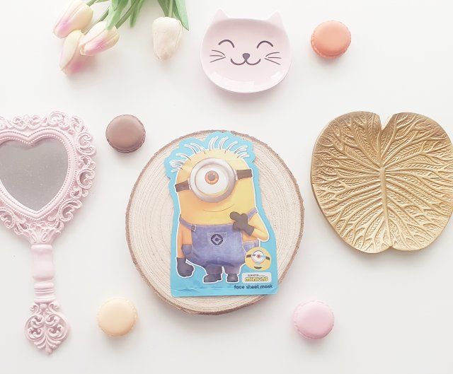 Topbrands Europe B.V. Minions, Maska do twarzy w płacie, Face Sheet Mask, Z sokiem z ogórka, Nawilżająca