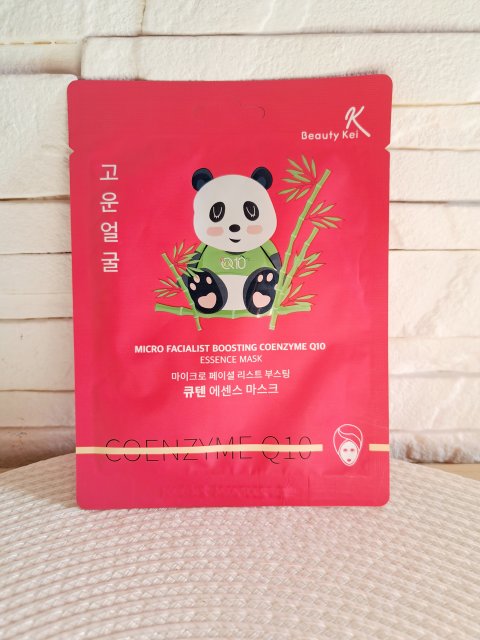 Beauty Kei Maska do twarzy w płacie, Coenzyme Q10, Micro Facialist Boosting Coenzyme Q10 Essence Mask