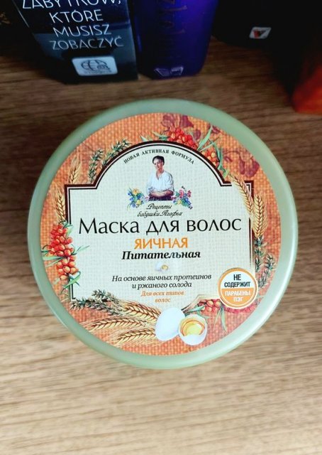 Babuszka Agafia Maska do włosów, Jajeczna