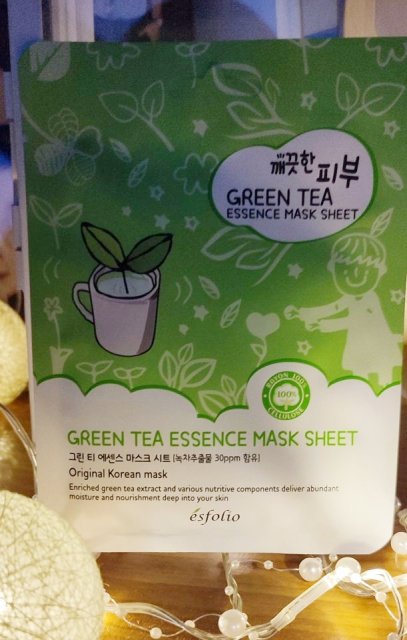ésfolio Maska do twarzy w płacie, Green Tea Essence Mask Sheet