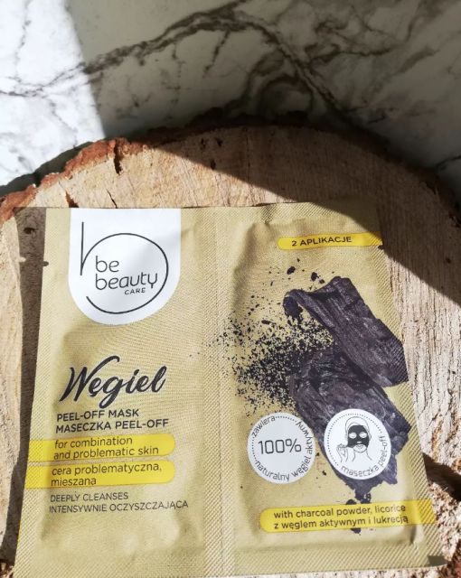 Be Beauty maseczka do twarzy peel-off z węglem.