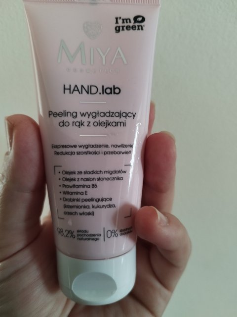 Miya Cosmetics HAND.lab, Peeling do rąk, Wygładzający, Z olejkami