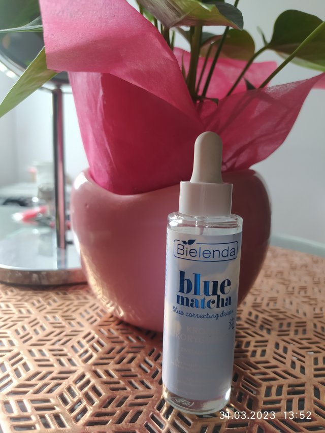 Bielenda Blue Matcha, Krople korygujące do twarzy, Zwężające pory, Na dzień i na noc