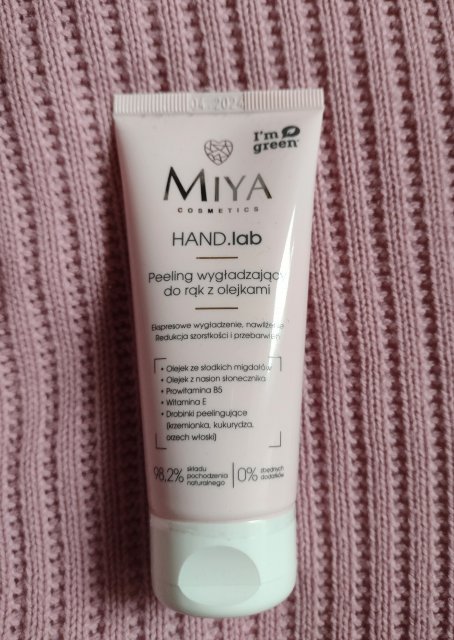 Miya Cosmetics HAND.lab, Peeling do rąk, Wygładzający, Z olejkami