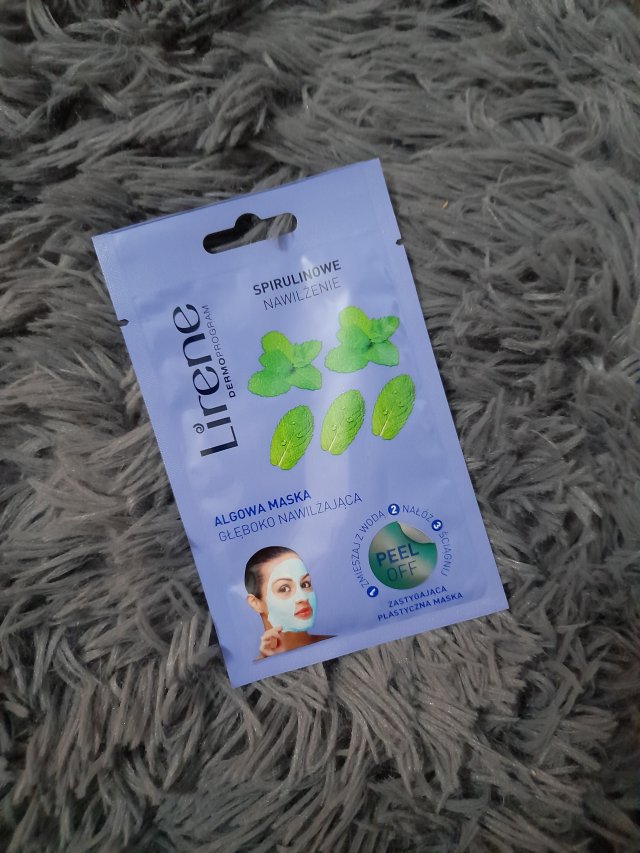 Lirene Dermoprogram, Maseczka do twarzy, Peel Off, Spirulinowe nawilżenie, Algowa, głęboko nawilżająca