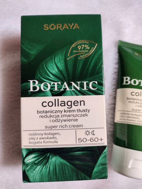 Soraya Botanic, Krem do twarzy, Collagen, Botaniczny, Przeciwzmarszczkowy, Na dzień i na noc