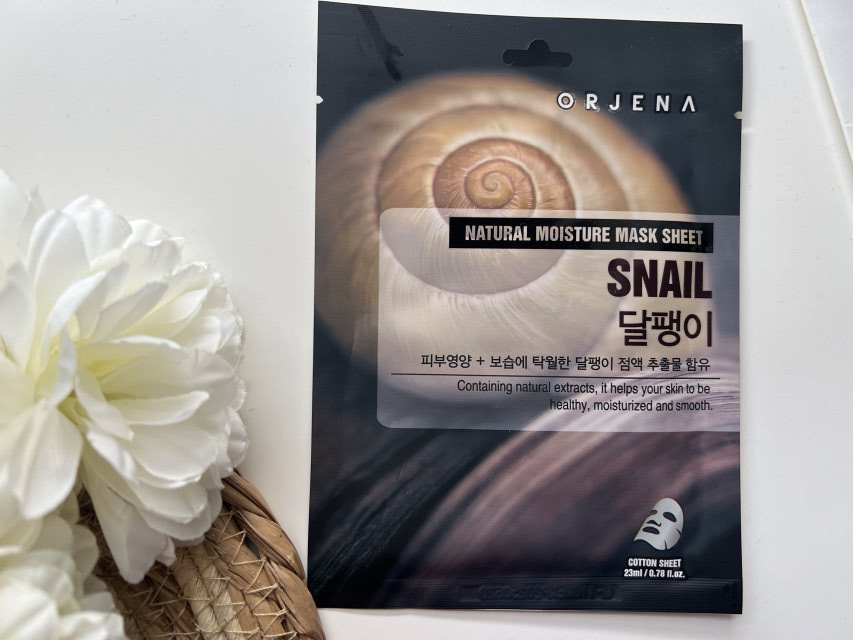 Orjena Maska do twarzy w płacie, Nawilżająca, Snail