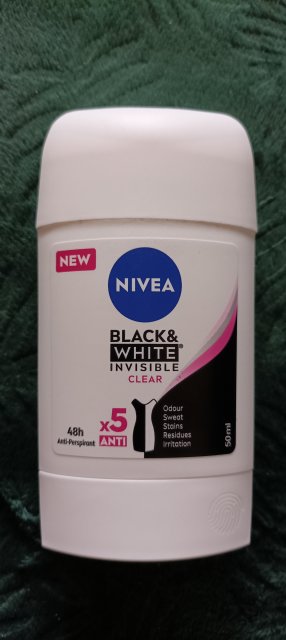 Nivea Antyperspirant w sztyfcie, Black & White, Invisible Clear