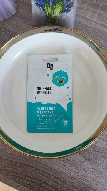 AA Maseczka do twarzy, Bąbelkowa, Energetyzująco- Nawilżająca, Aktywny tlen, Kwas hialuronowy, Aloes