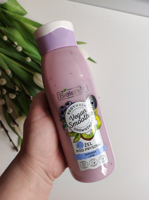 Bielenda Vegan Smoothie, Żel pod prysznic, Odświeżający, Borówka + kiwi