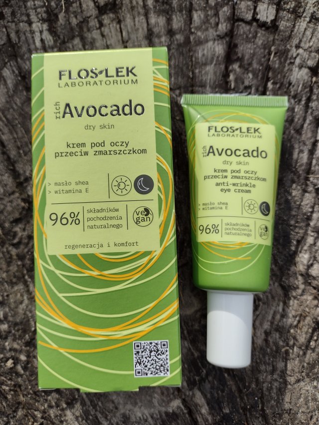 FlosLek Rich Avocado, krem pod oczy przeciw zmarszczkom