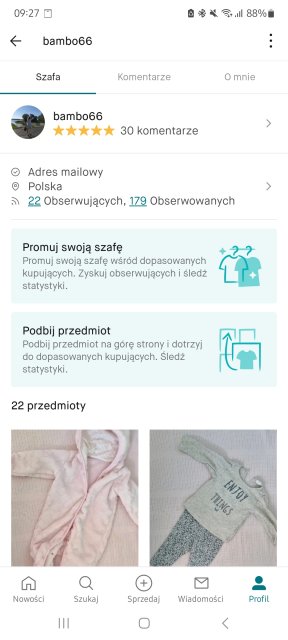 Pokaż swój profil na Vinted